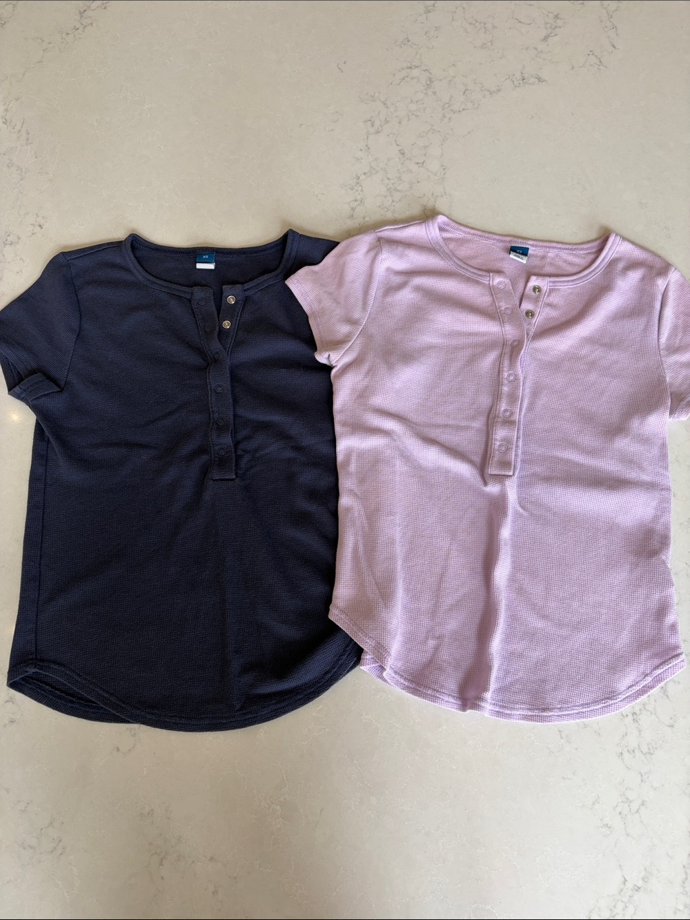 Bundle of two waffle Henley tops